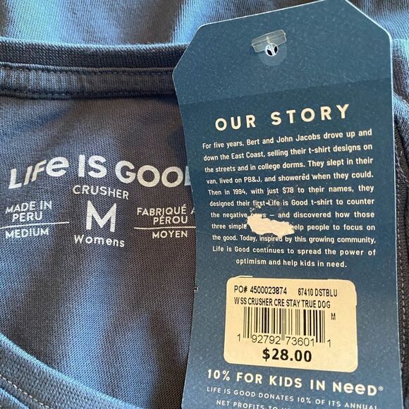 LIFE IS GOOD WOMEN'S CRUSHER GRAPHIC T-Shirt - "Stay True" - Picture 7 of 8